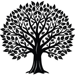 Obraz premium Teak trees icon set on white background