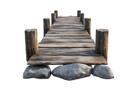 A wooden pier isolated on transparent background
 - Powered by Adobe
