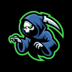 Menacing Reaper Esport Logo for Gaming Teams