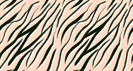 Leopard and zebra pattern design. Textile print pattern.