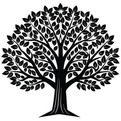 Obraz premium Ash Trees icon set on white background