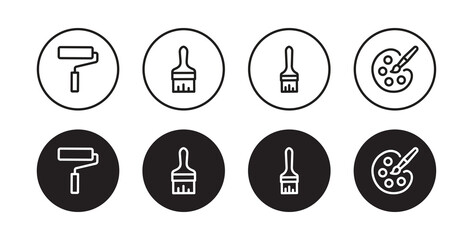 Set of Brushes and Painting icon Vector For Web and mobile apps