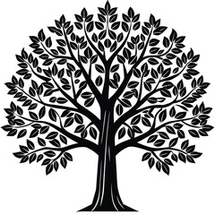 Obraz premium Ash Trees icon set on white background