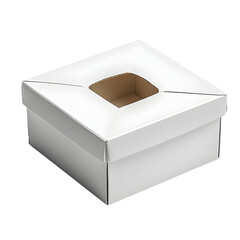 White Cardboard Box 3D Render