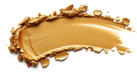 Gold Dust: Shimmering Golden Eye Shadow Smear - Luxury Makeup, Cosmetics, and Beauty Product Texture