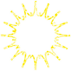 ステンドグラス風吹き出し　三角形模様　ギザギザした形