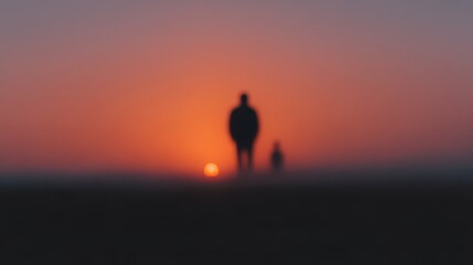 A father running to embrace his son after a long separation. The image depicts the emotional reunion of the family and the tears of joy.