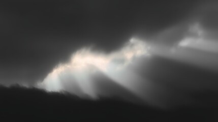 Fototapeta premium clouds, sun beams, emotional, hope, healing.