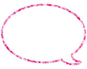 Fototapeta premium ステンドグラス風吹き出し 三角形模様 丸形