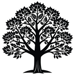 Obraz premium Elm Trees icon set on white background