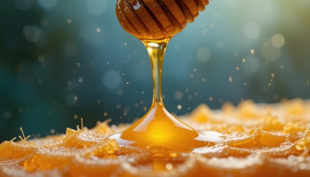 A twirled tool pours a dripping liquid over a surface.