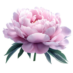 Pink Peony Bloom Illustration