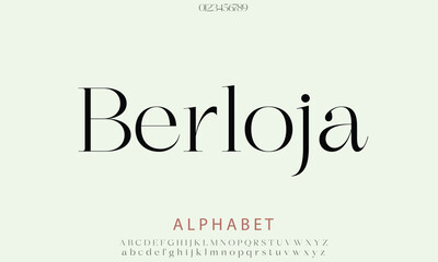 Luxury Berloja Satfline alphabet letters font for logo