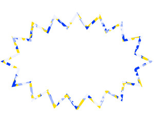 ステンドグラス風吹き出し　三角形模様　細長いギザギザした形