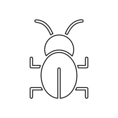 lady beetle line icon