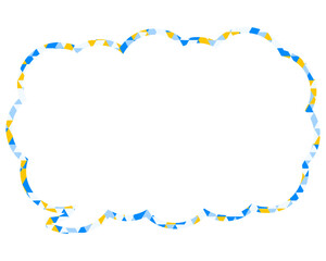 Fototapeta premium ステンドグラス風吹き出し 三角形模様 細長い雲形