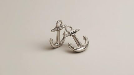 Pair of silver anchor rings representing price anchoring effect and trader bias from entry decision analysis