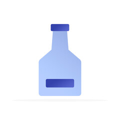 bottle icon, colored flat vector. modern and minimalist design.