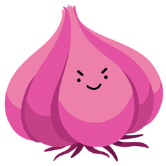 Cute Shallot Cartoon - Fun Food Illustration