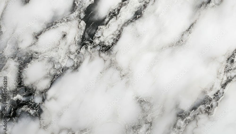 Aufkleber a stunning abstract marble texture featuring a blend of white and black hues. showcasing intricate v