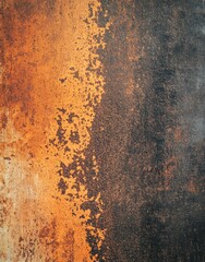 Fototapeta premium A textured surface showcasing rich hues of orange and brown. resembling rust or aged metal. perfect for backgrounds in design projects or artistic endeavors