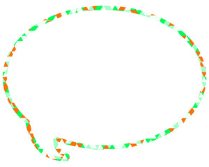 Naklejka premium ステンドグラス風吹き出し 三角形模様 丸形