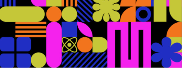 Colorful abstract geometric pattern for background design, digital art projects, prints, textiles, and modern artistic concepts. Suitable for creative designs.