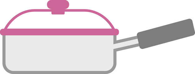 Saucepan with Lid Illustration / 뚜껑 있는 냄비 일러스트