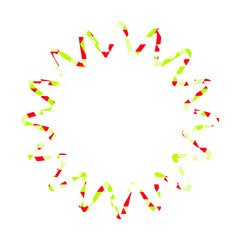 ステンドグラス風吹き出し　三角形模様　丸みのあるギザギザした形