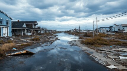 A coastal town transformed after a sea storm wipes out its infrastructure