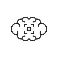 Symbolic Icon Representing Mental Health and Wellbeing with Abstract Cloud-like Shapes Illustrating Emotions and Cognitive Processes