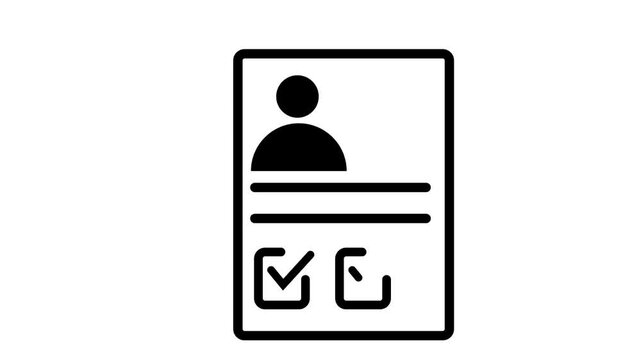 Parson verify icon animation .User profile with check mark. Profile verify account icon .Id card verified icon and user profile with a checkmark icon