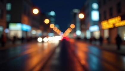 Abstract late-night city lights, blurred motion, abstract, nightlife