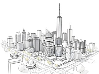 Fototapeta premium city skyline vector. city, skyline, building, architecture, cityscape, skyscraper, urban, tower, business, town, illustration, shanghai, silhouette, vector, buildings, night, sky, downtown, constructi