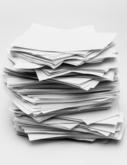 Stack of blank papers