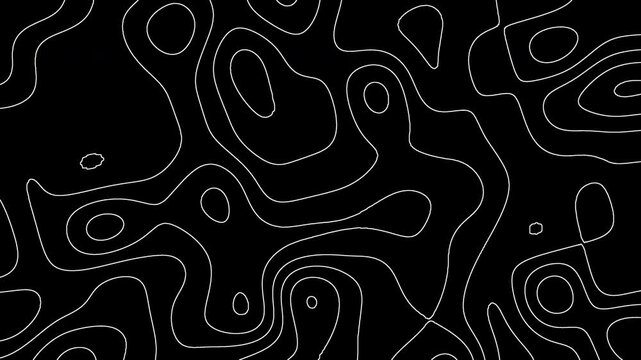 Abstract topographic map with colorful contours, suitable for educational materials, geography presentations, and sciencerelated designs. Great for maps and illustrations. seamless looping background.