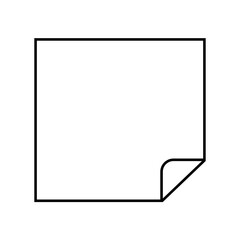 Outlines square blank simple frame vector image, Suitable for design element of communication label, Information chat bubble, Text message template, Work report