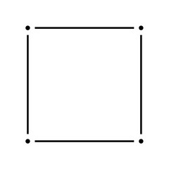 Outlines square blank simple frame vector image, Suitable for design element of communication label, Information chat bubble, Text message template, Work report