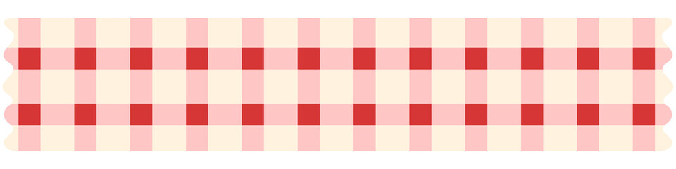 Vintage Red Gingham Check Pattern