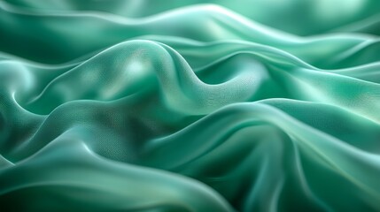 Obraz premium Abstract Teal Silk Drape Luxurious Fabric Texture