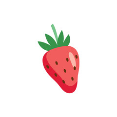 Strawberry Hand Drawn Illustration Fresh Red Summer Berry