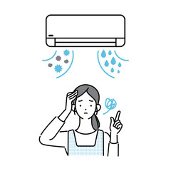 エアコンの不調に困る主婦