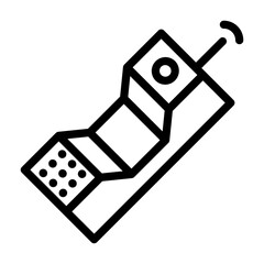 old mobile phone Line Icon