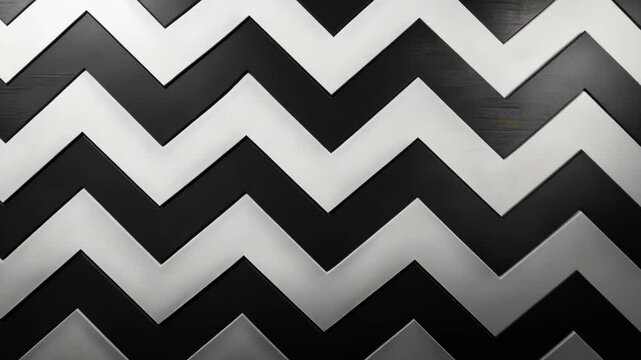 Dynamic zigzag pattern transformation with metallic texture