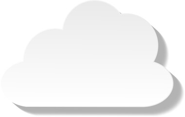 Cartoon Style White Fluffy Cloud Illustration