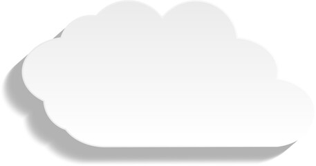 Cartoon Style White Fluffy Cloud Illustration