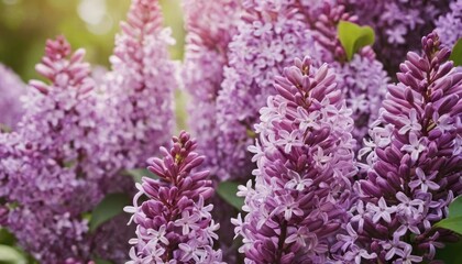 Background of a bouquet of beautiful lilac flowers top view
1