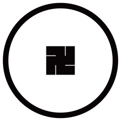 家紋です。糸輪に豆万字といいます。