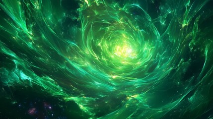Mystic Green Cosmic Vortex