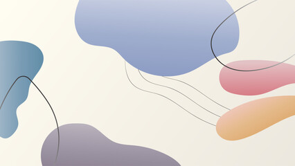 ABSTRACT BACKGROUND ELEGANT GRADIENT SMOOTH PASTEL COLOR WITH HAND DRAWN ORGANIC SHAPES DESIGN VECTOR TEMPLATE GOOD FOR MODERN WEBSITE, WALLPAPER, COVER DESIGN 